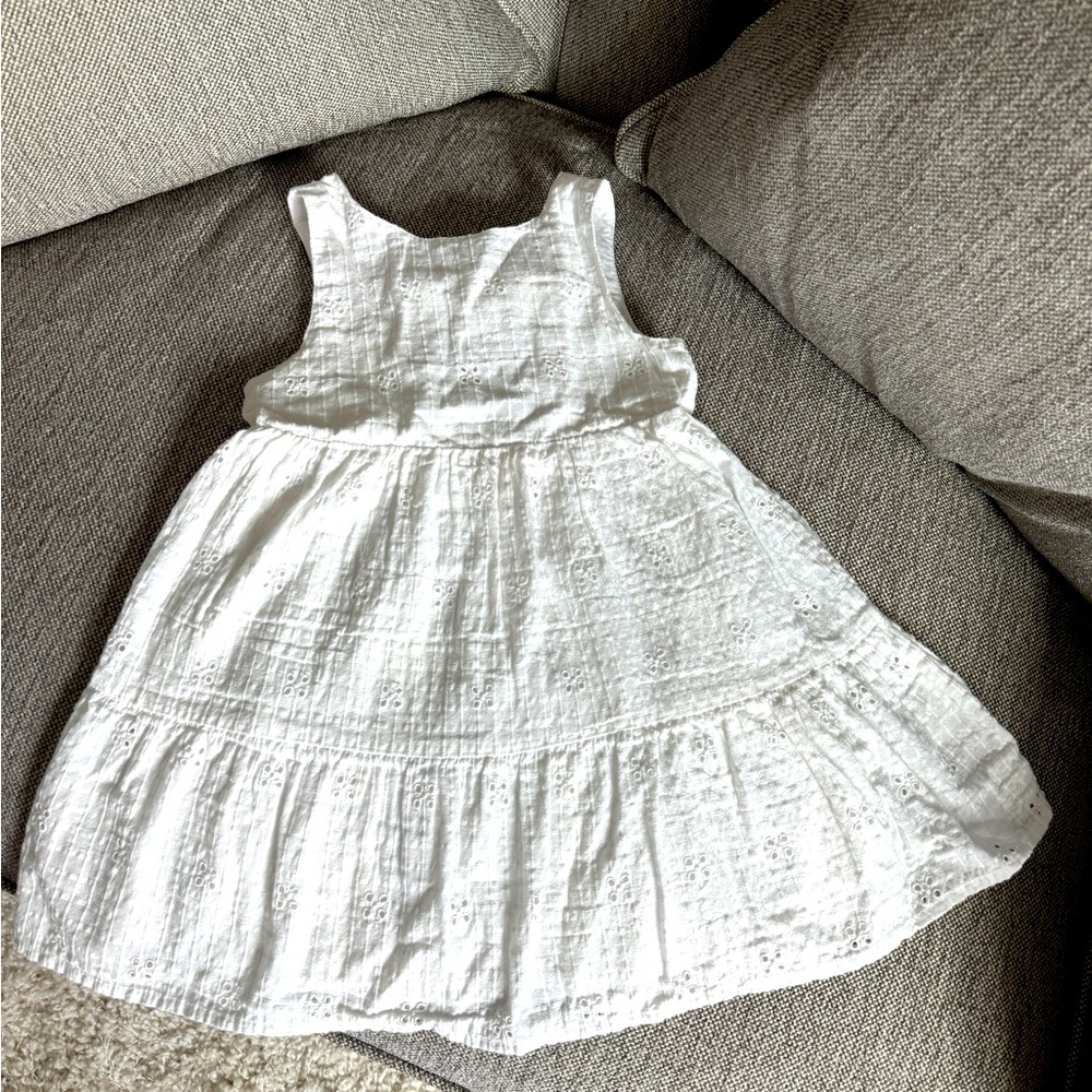 CAT & JACK Toddler Embroidery White Dress